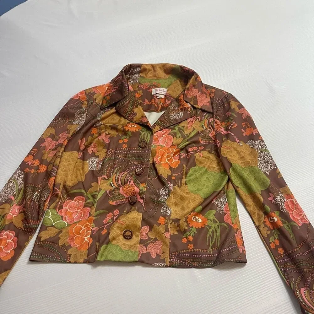 Mel Warshaw Vintage Floral 60s Retro Dress Size 12